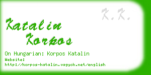 katalin korpos business card